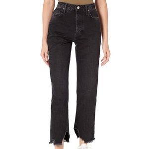 NWT! Free People We The Free Tapered Baggy Boyfriend  Jeans Black 31 Flared Wide